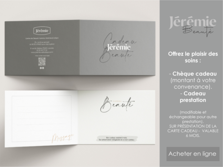 Carte cadeau esthétique massage louviers